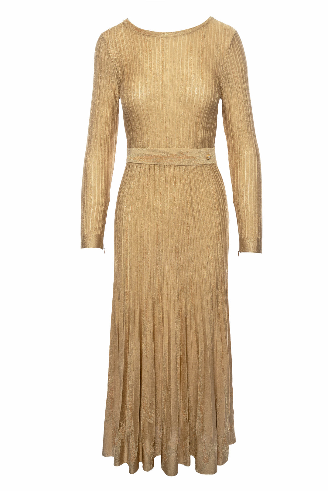 Chanel Size 36 Maxi Gold Dress