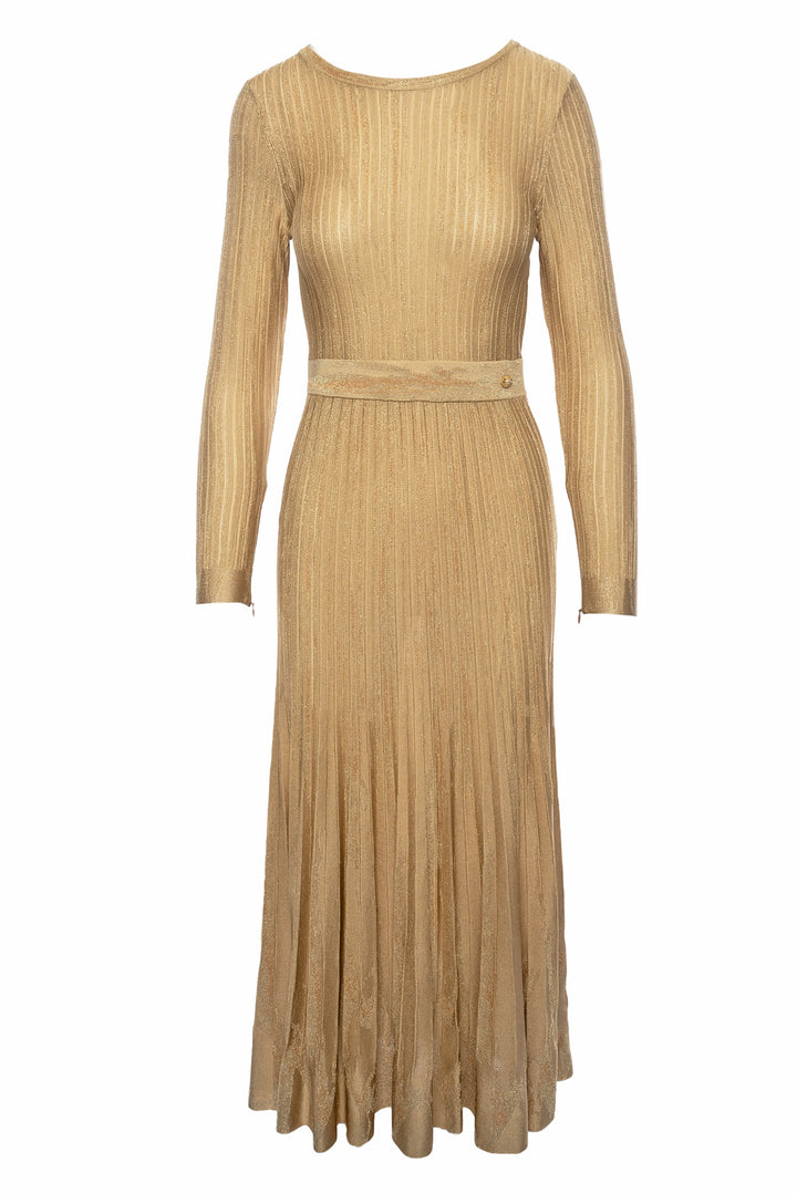 Chanel Size 36 Maxi Gold Dress