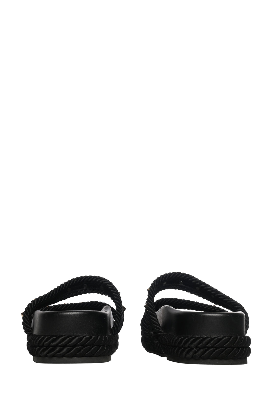 Valentino Size 37 Rockstud Leather Slide Sandals