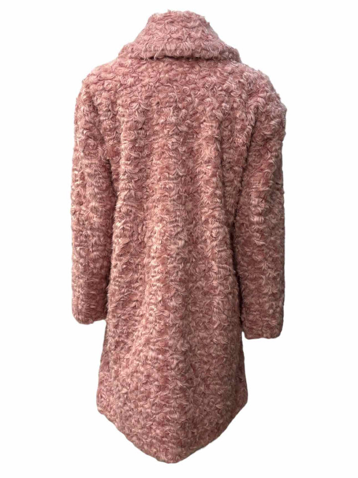 Kate Spade Size S Pink Faux Fur Coat