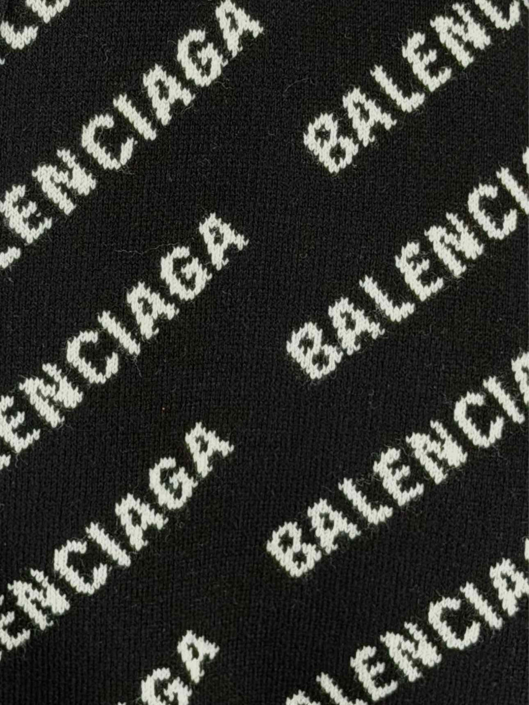 Balenciaga Size L 2021 All Over Logo Cardigan