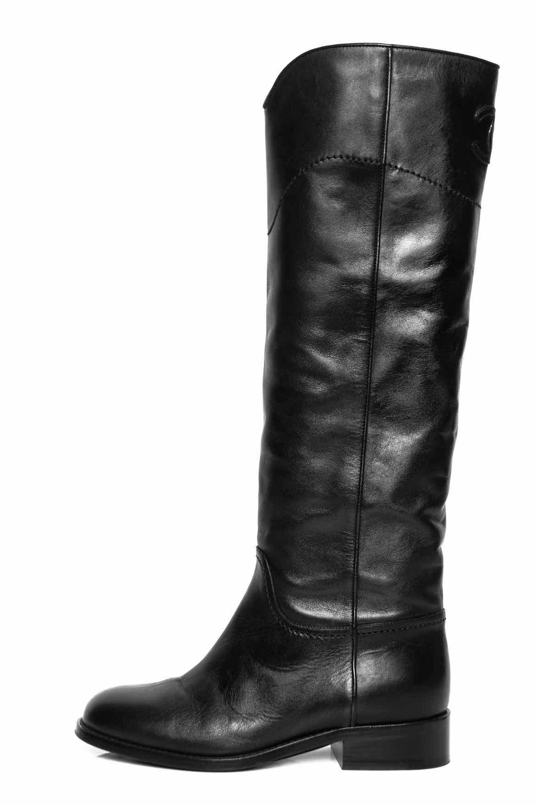 Chanel CC Size 36.5 Riding Boots