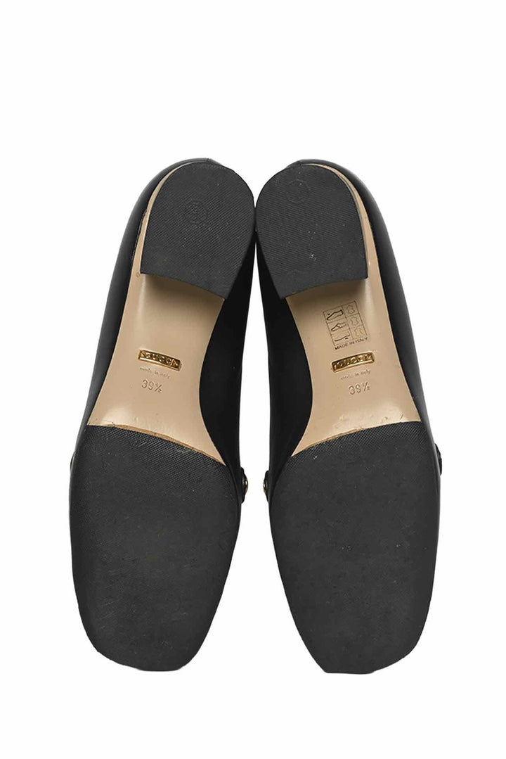 Gucci Size 39.5 Sylvie Web Chain Pumps