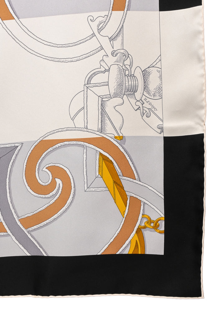 Hermes L'Instruction du Roy Bayadere Silk Scarf