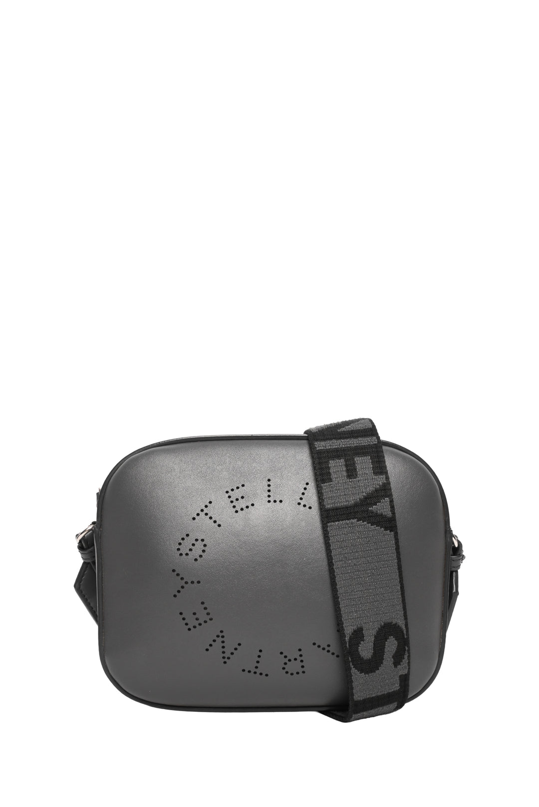 Stella Mccartney Logo Perforated Vegan Alter Nappa Leather Camera Bag Crossbody
