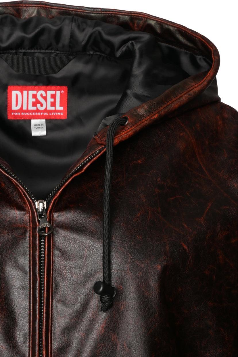 Diesel Size 50 Men's J-Ram Faux Leather Jacket