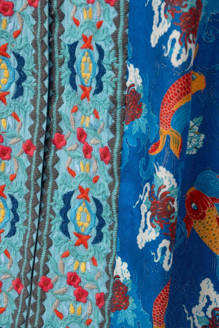 Johnny Was Size L Pattern Silk Kimono