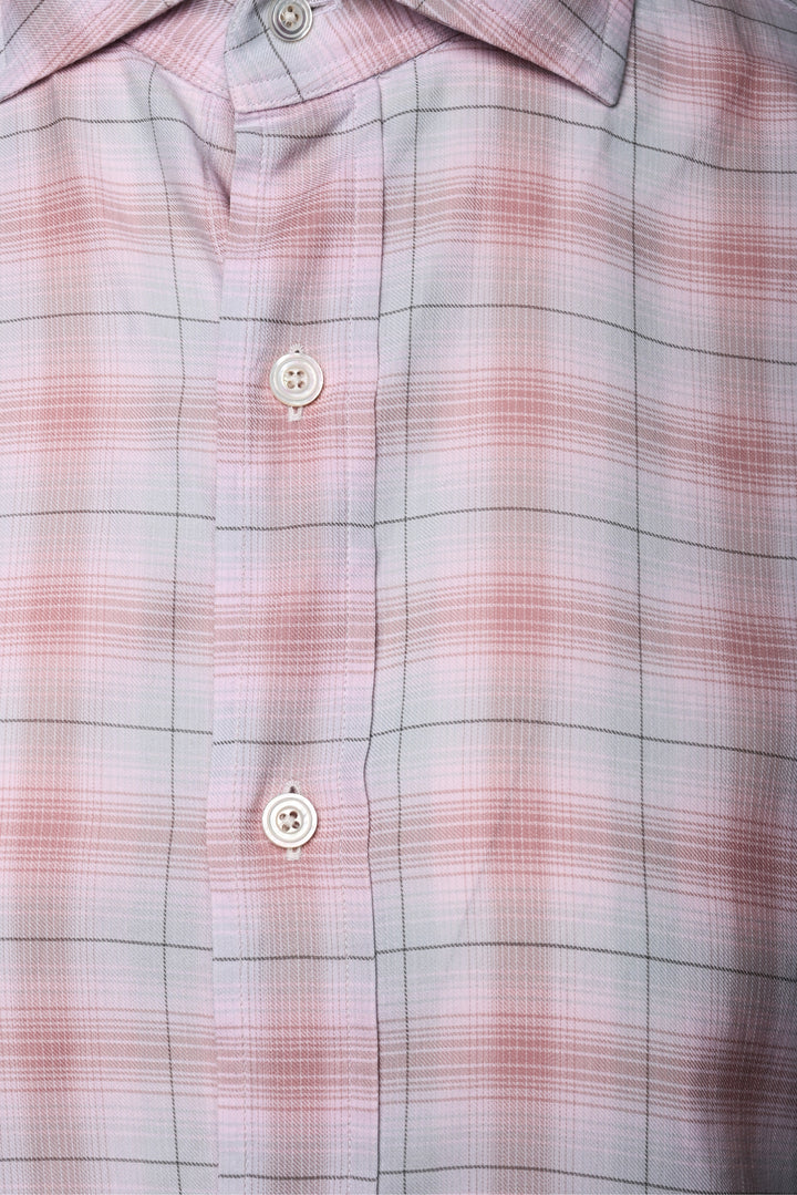 Tom Ford Size 32 Men's Plaid Cotton Shirt Long Sleeve