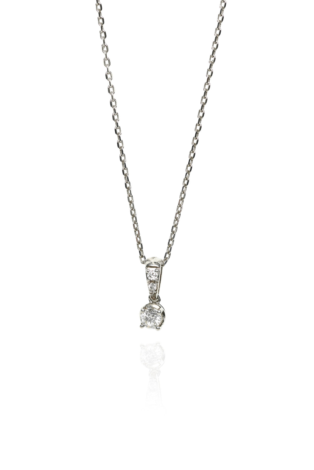 Macy's Forever Grown Diamonds Sterling Silver & Lab-Created Diamond Necklace