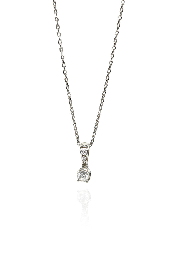 Macy's Forever Grown Diamonds Sterling Silver & Lab-Created Diamond Necklace