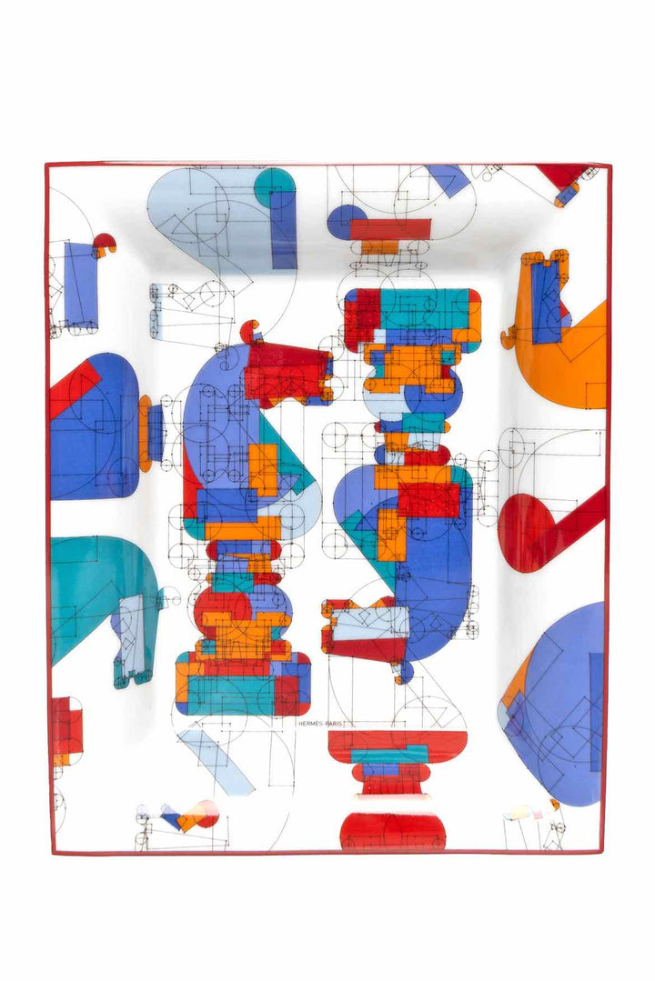 Hermes Echec Au Roi Porcelain Change Tray