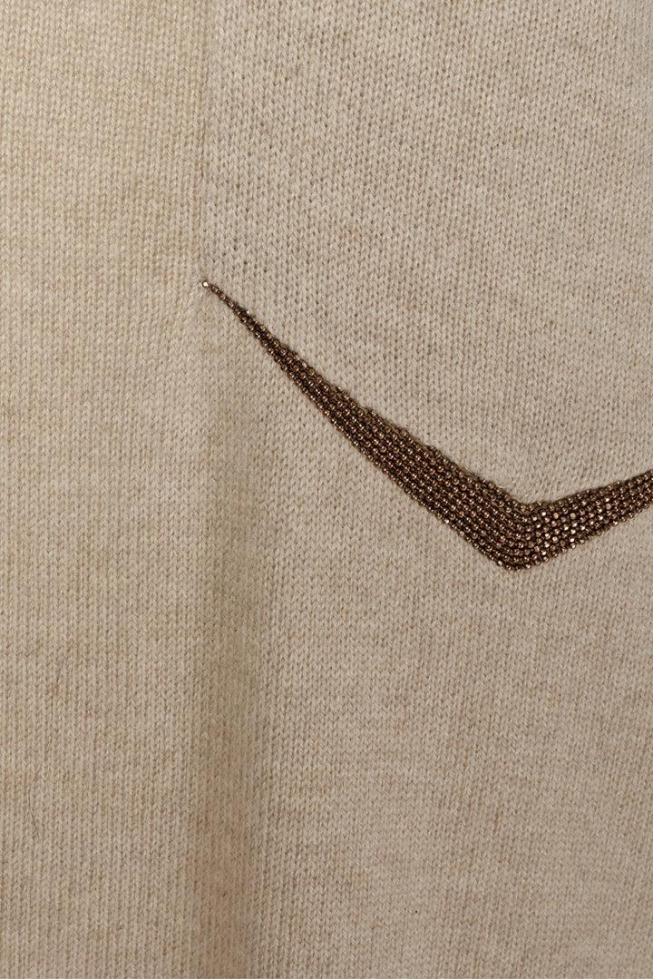 Brunello Cucinelli Size M Embellished Pocket Cashmere Dress