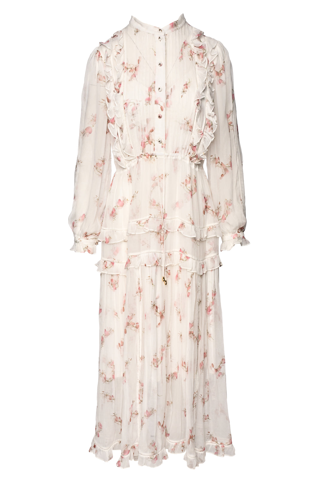 Zimmermann Size 3 Floral Tiered Maxi Dress