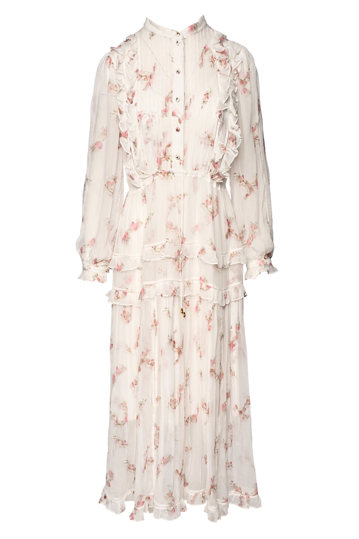 Zimmermann Size 3 Floral Tiered Maxi Dress