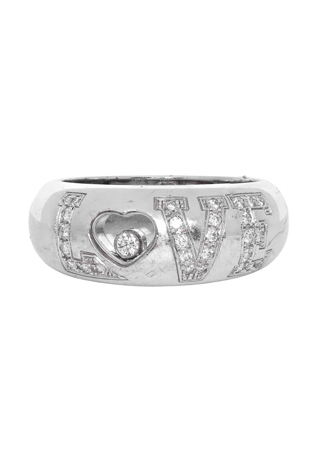 Chopard Size 7 Happy Diamond Love  Domed Ring