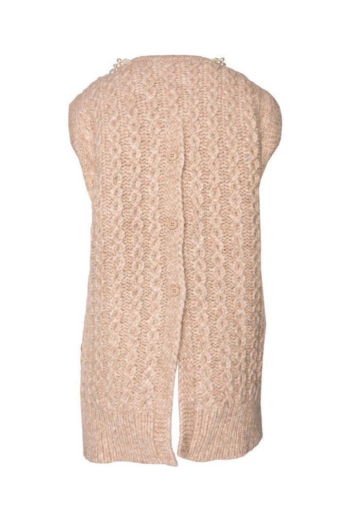 Simone Rocha Size S Faux Pearl Cable Knit Vest
