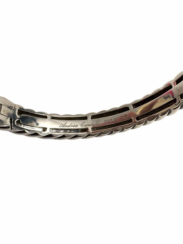 Birks Andrea Candella Sterling Silver w/18KT Gold Diamond  Bracelet