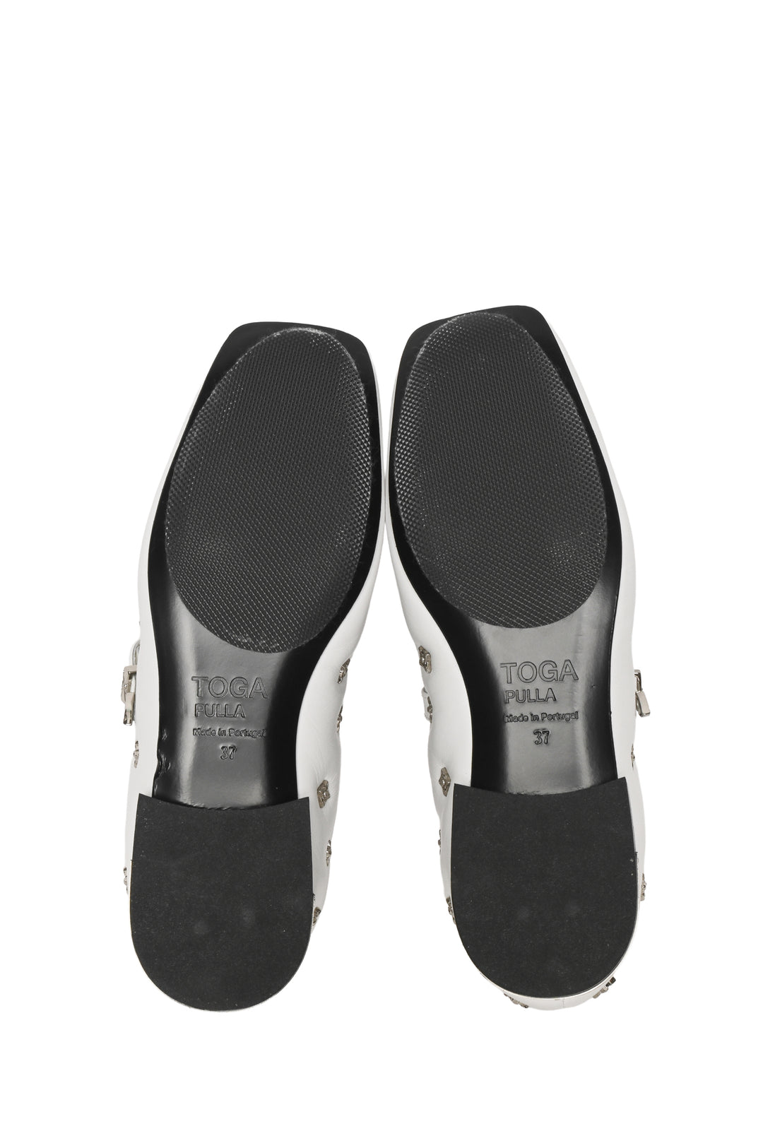 Toga Pulla Size 37 Square Toe Studded Mary Jane Ballerina Flats