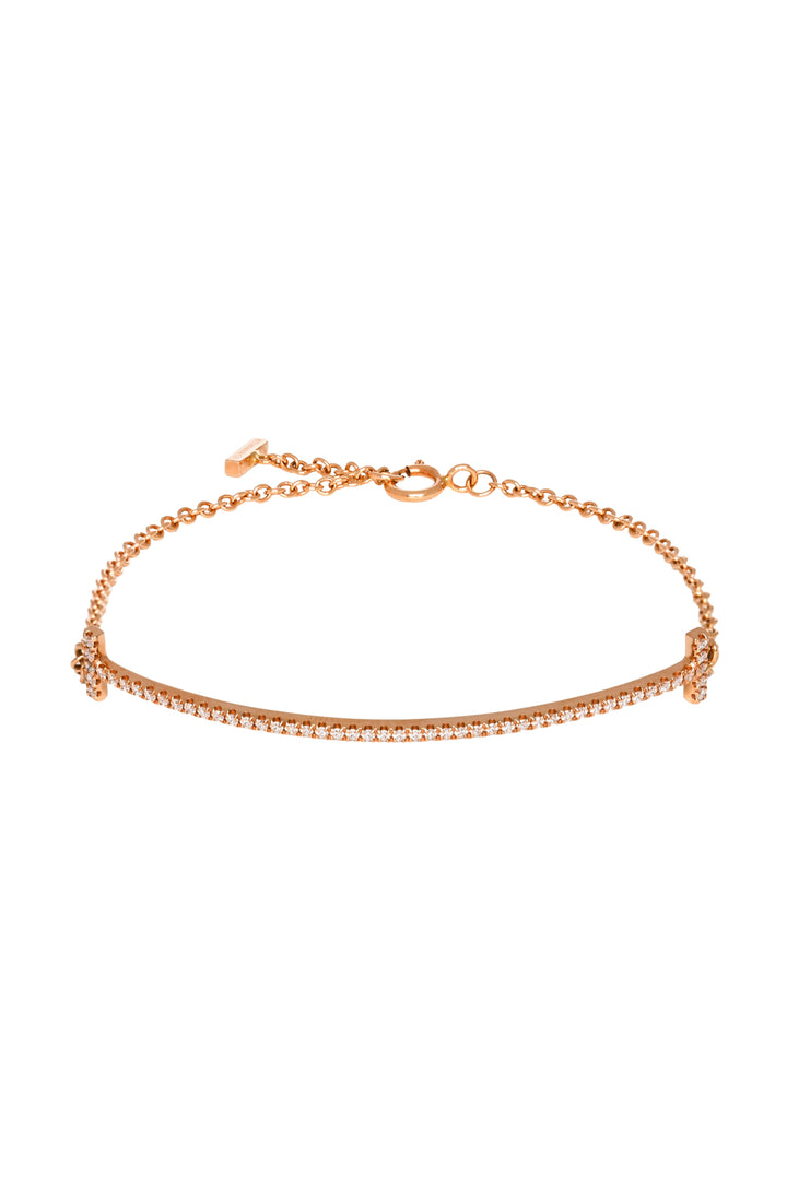 Tiffany & Co 18K Yellow Gold Medium T Smile Diamond Bracelet