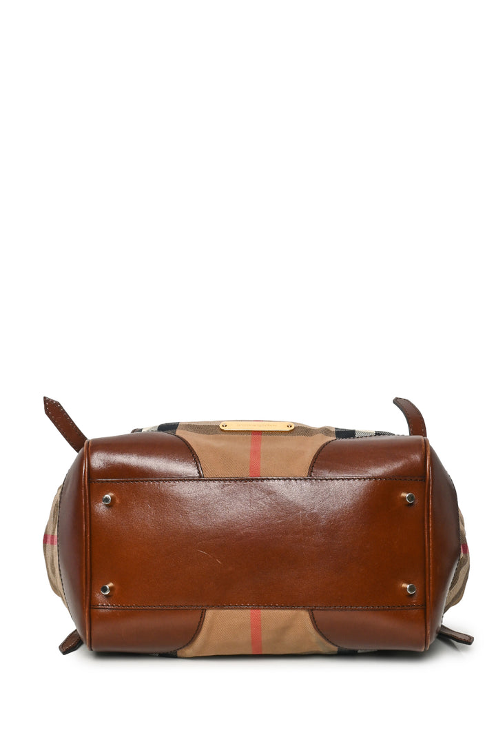 Burberry Canterbury House Check Canvas And Leather Tote