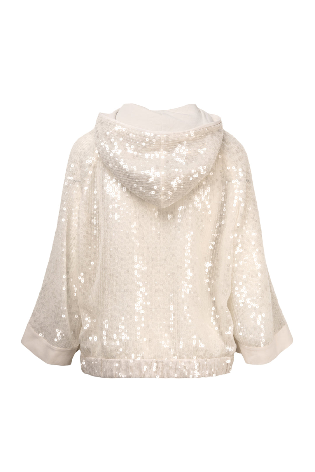 Brunello Cucinelli Size 0 Sequin Paillette Hooded Jacket