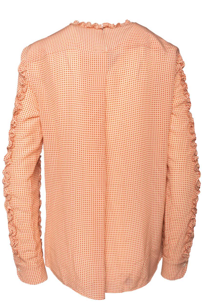 Akris Punto Size 8 Silk Ruffle Top