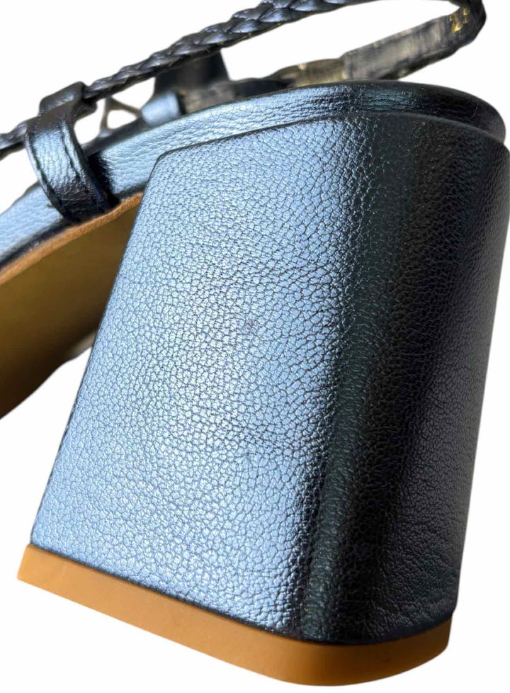 La Canadienne Size L Metallic Woven Leather Pumps