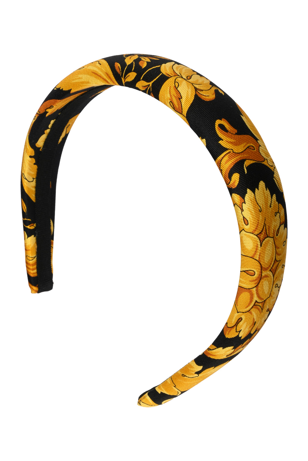 Versace Barocco Print Padded Satin Headband