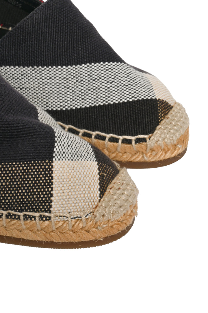 Burberry Size 38.5 Novacheck Canvas Espadrilles