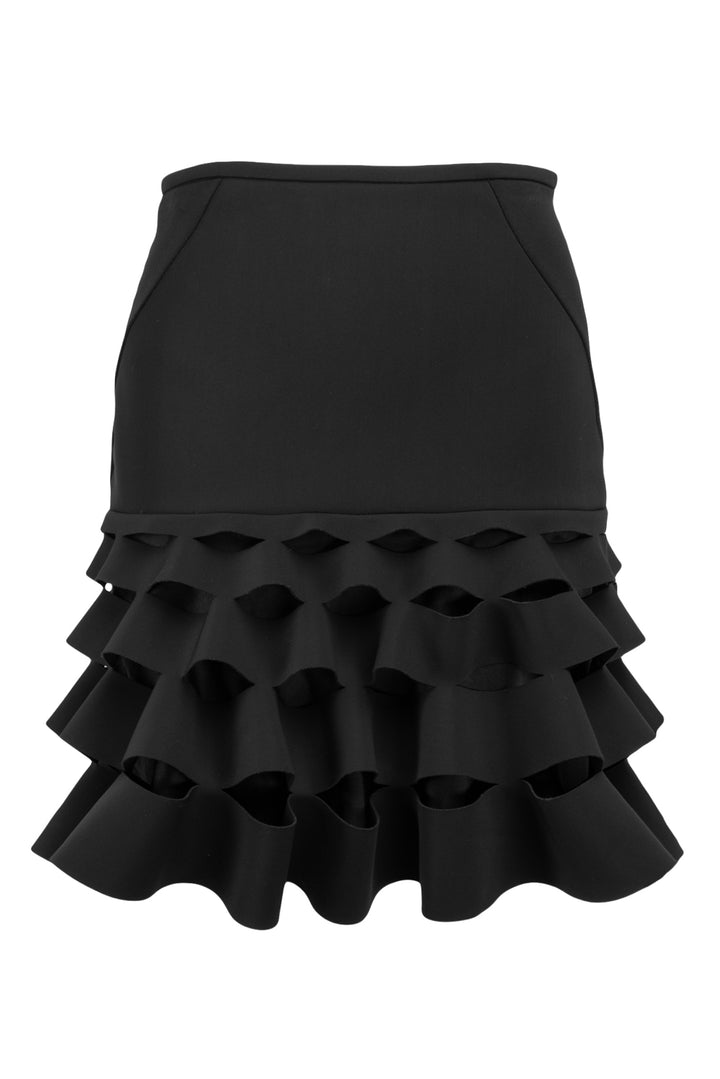 Dion Lee Size 4 Slash Ruffle Mini Skirt