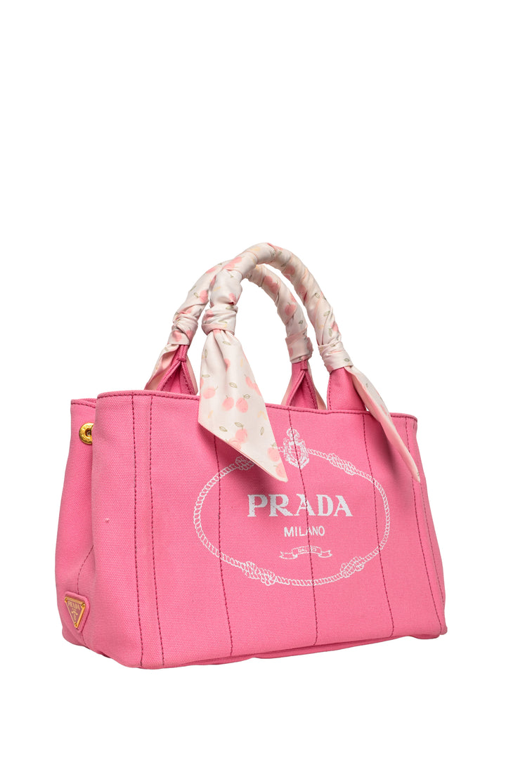 Prada Canapa Logo Canvas Tote