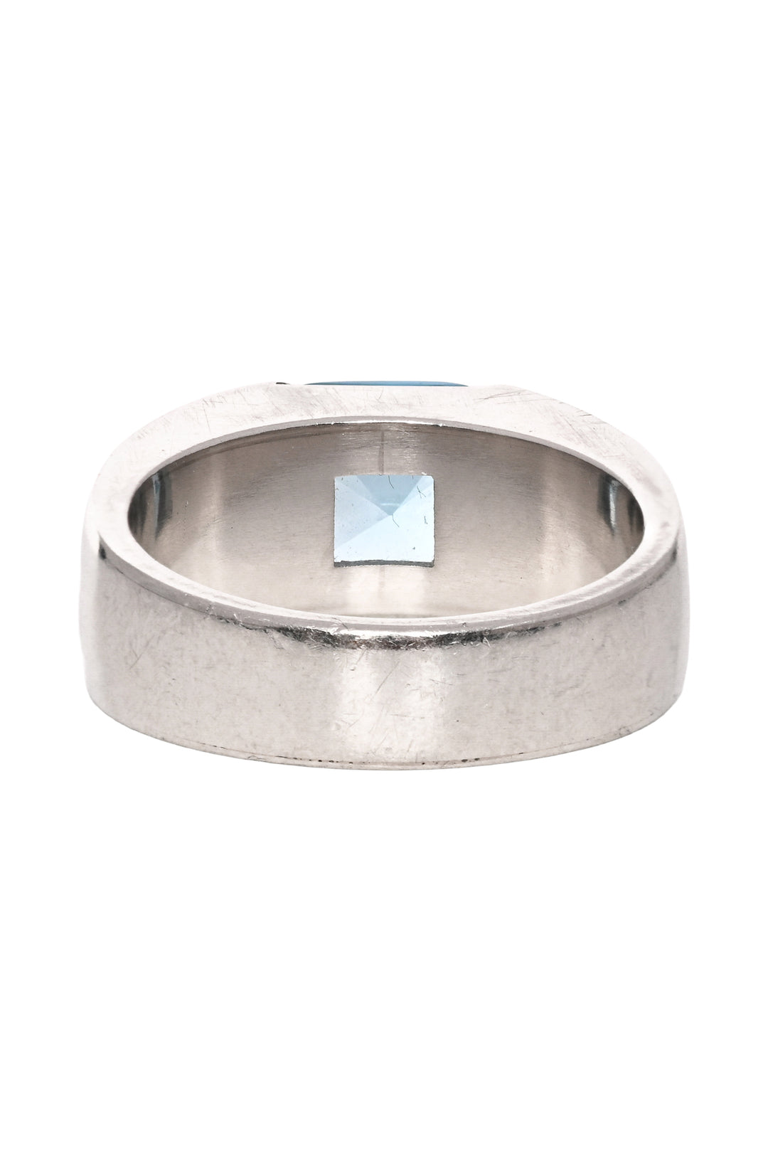 Princess Cut Topaz Platinum Size 8 Ring