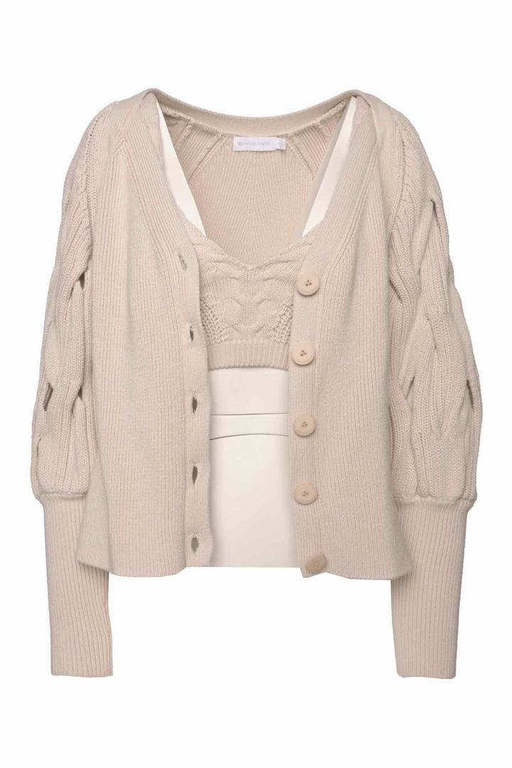 Jonathan Simkhai Size S Cardigan & Bra Tank Set