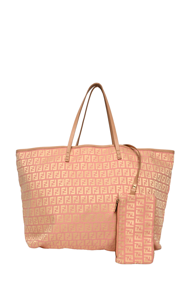 Fendi Fendi Pink Zucchino Fabric Tote