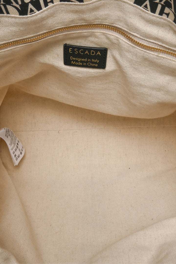 Escada Monogram Logo Tote Bag