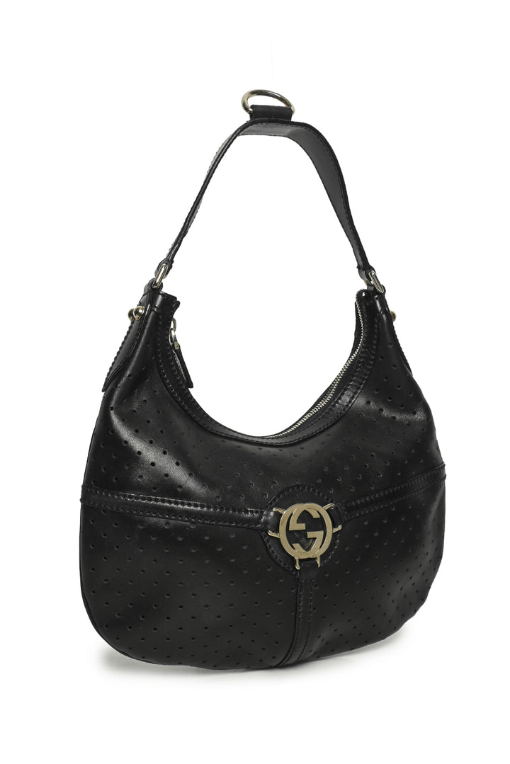 Gucci Perforated Leather Reins Hobo