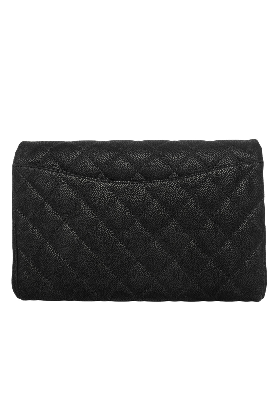 Chanel 2012-2013 Classic Quilted Nubuck Leather Chain Clutch Shoulder Bag