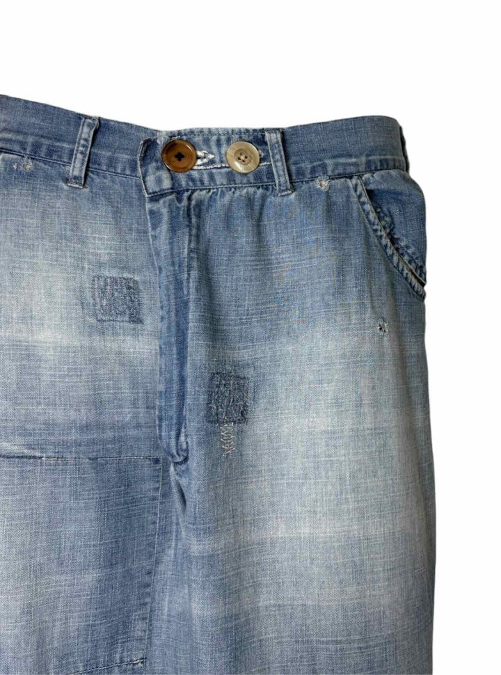 Magnolia Pearl Size OS Distressed Patchwork Jeans