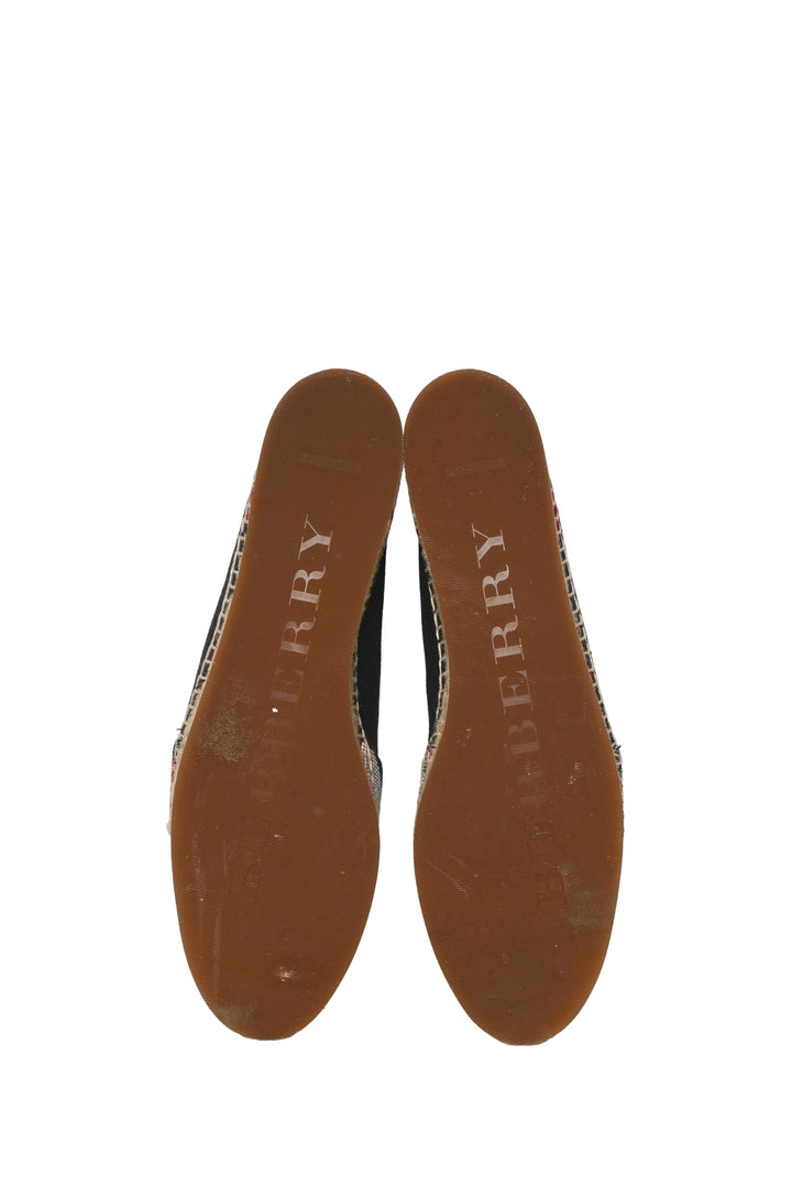 Burberry Size 40 Novacheck Canvas Espadrilles