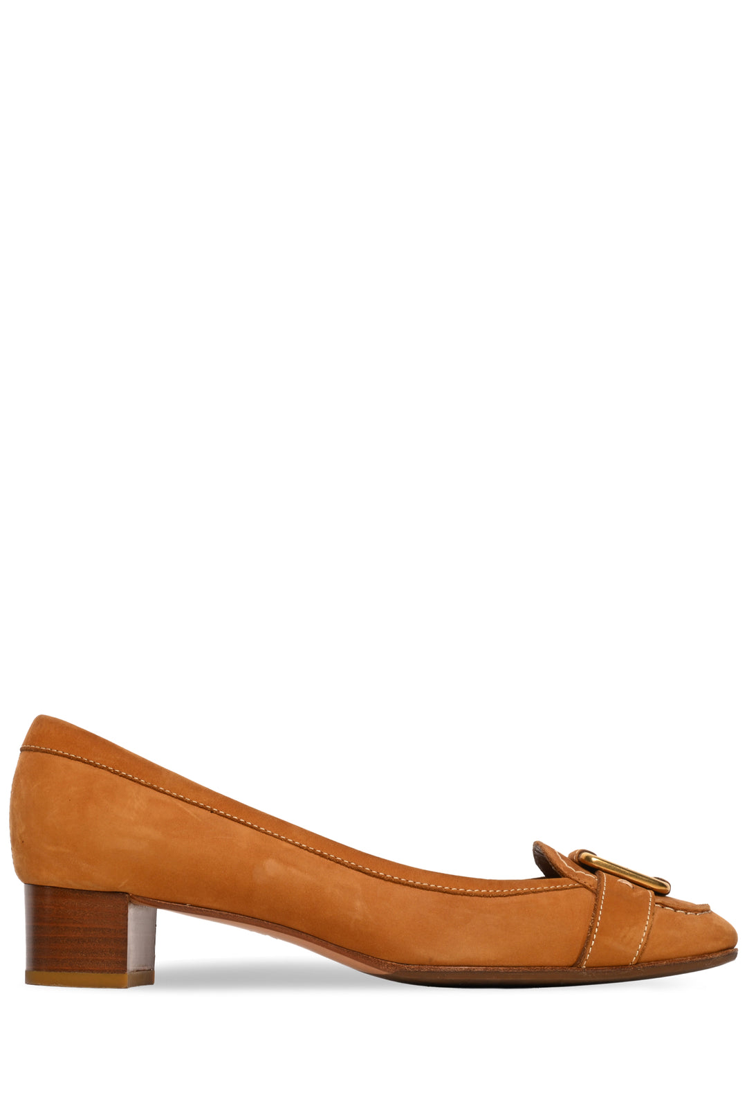 Salvatore Ferragamo Size 7.5 Suede Twist Pumps
