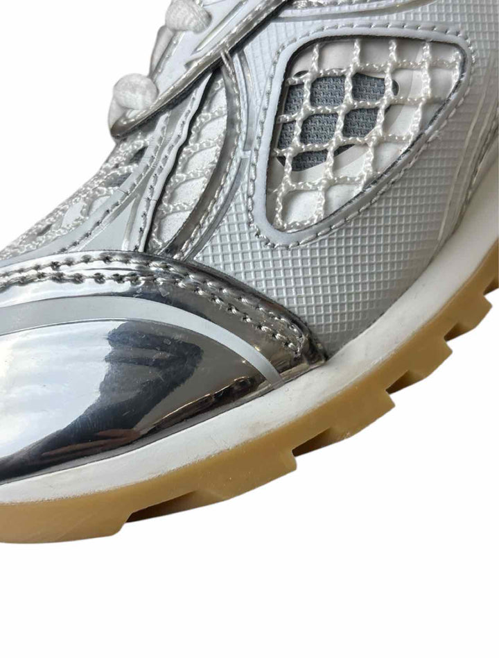 Bottega Veneta Size 38 Orbit Tech Fabric Metallic Sneaker