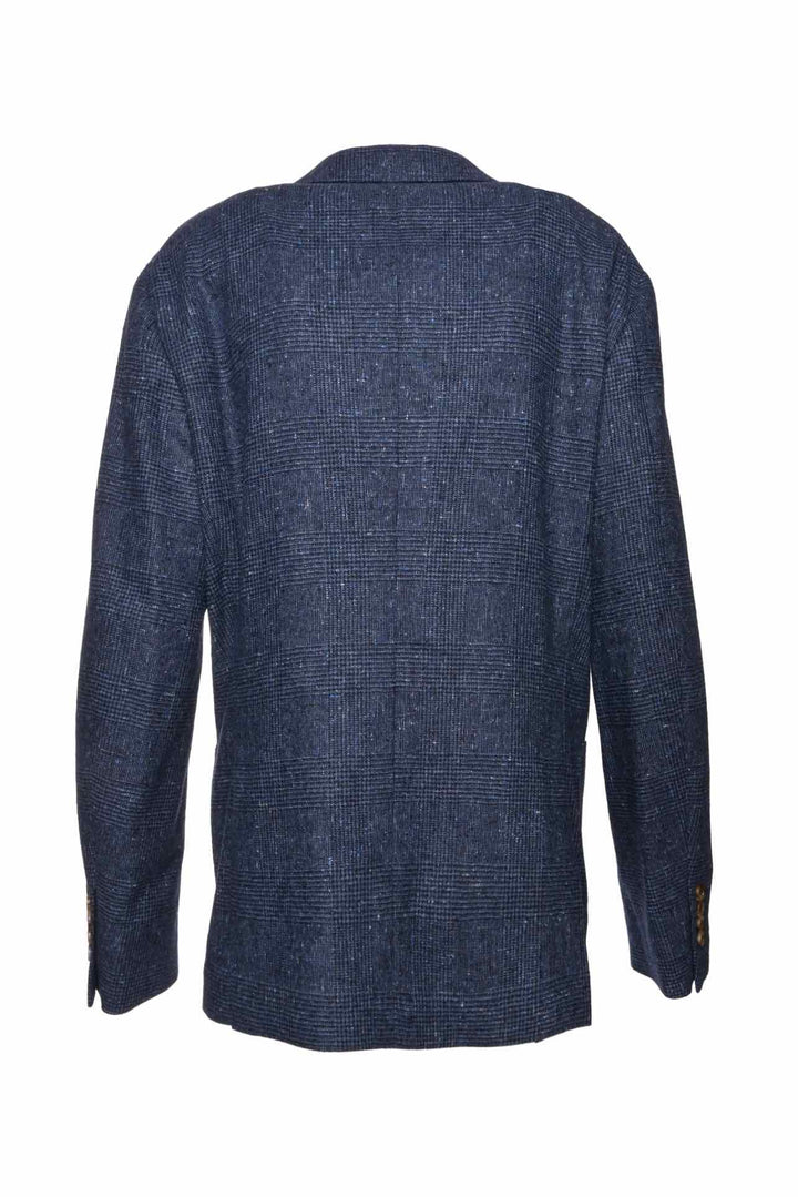 Brunello Cucinelli Size 46 Men's Wool & Cashmere Blend Check Print Woven Blazer