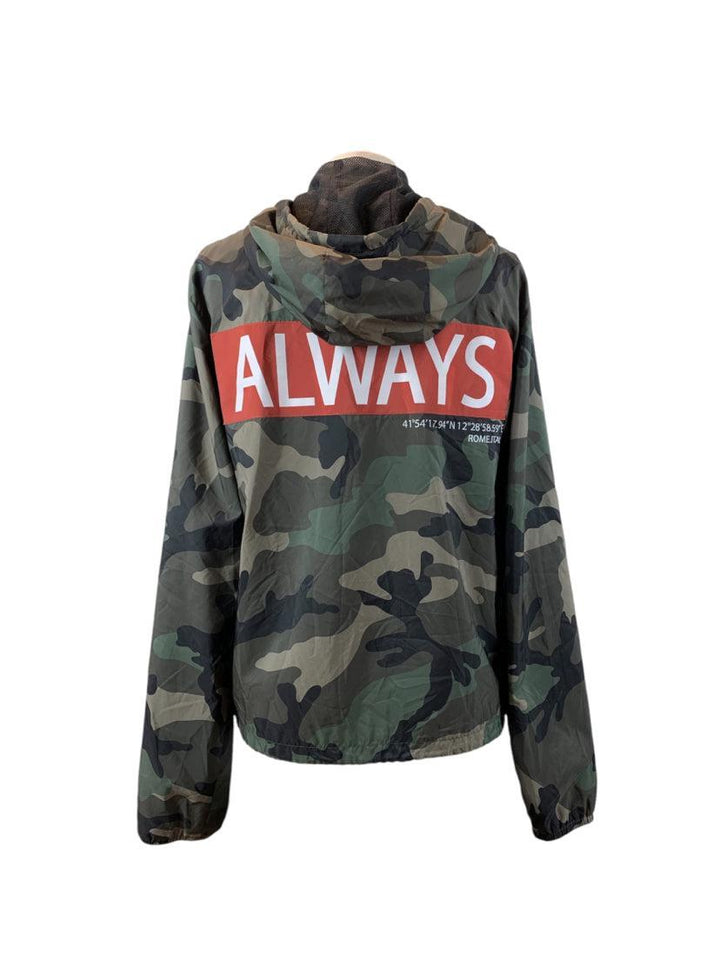 Valentino Size 36 Camo 'Always' Windbreaker Jacket
