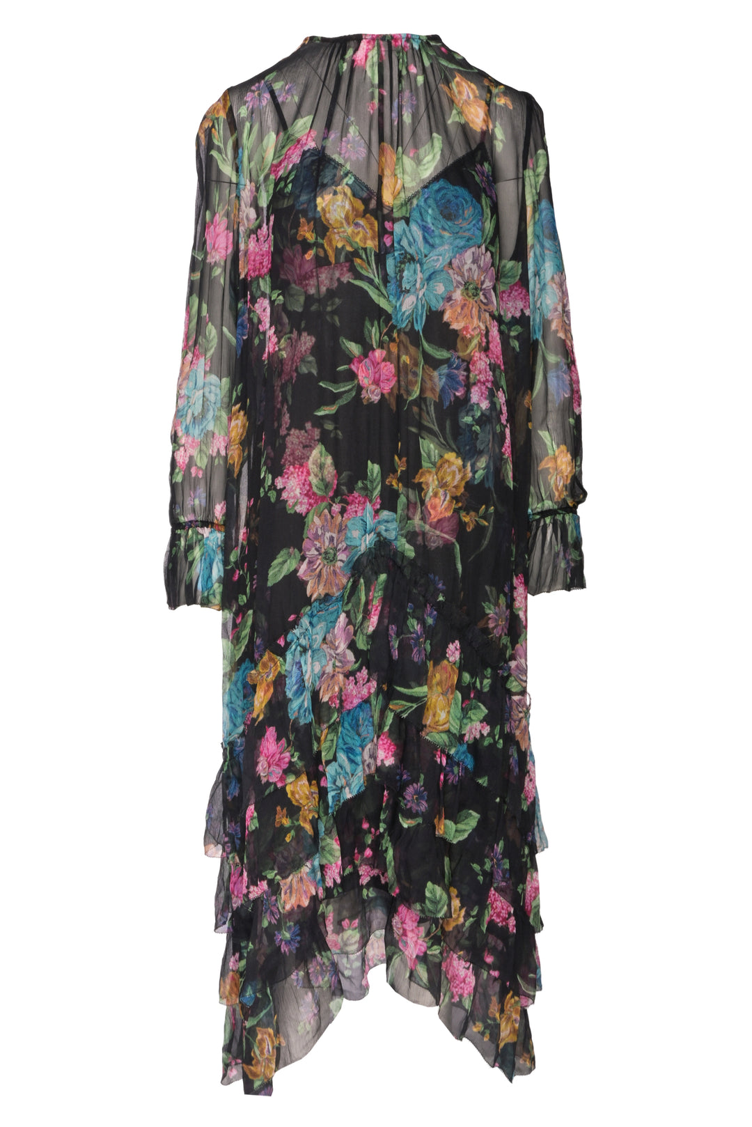 Zimmermann Size 3 Floral Tiered Silk Dress