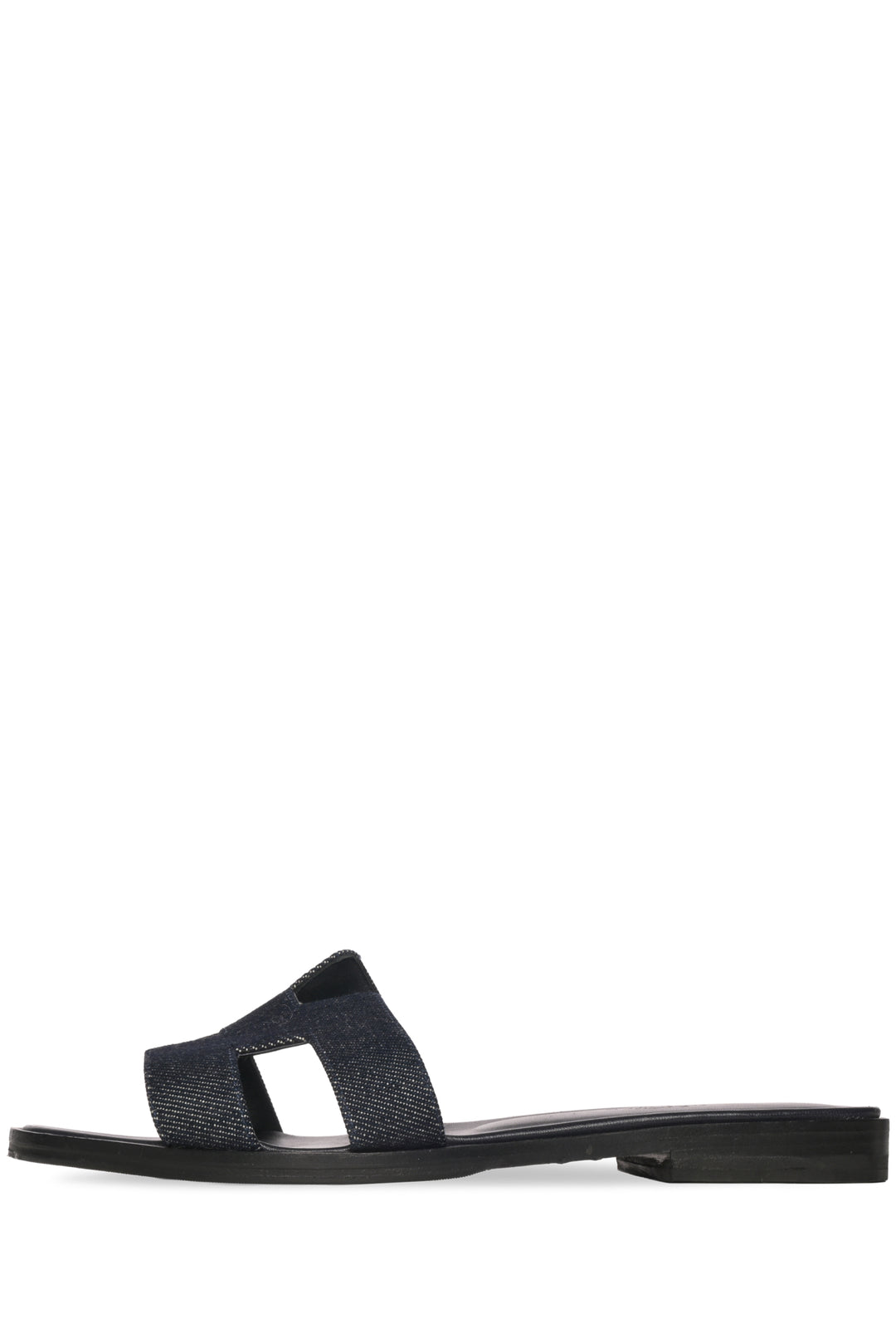 Hermes Size 38 Denim Oran Sandals