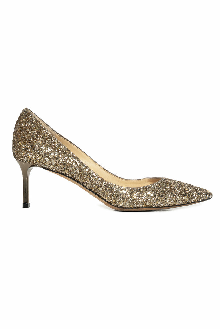 Jimmy Choo Size 37.5 Glitter Pumps