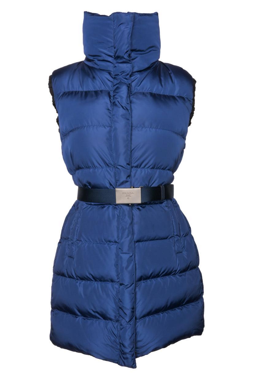Prada Size 40 2012 Belted Down Vest