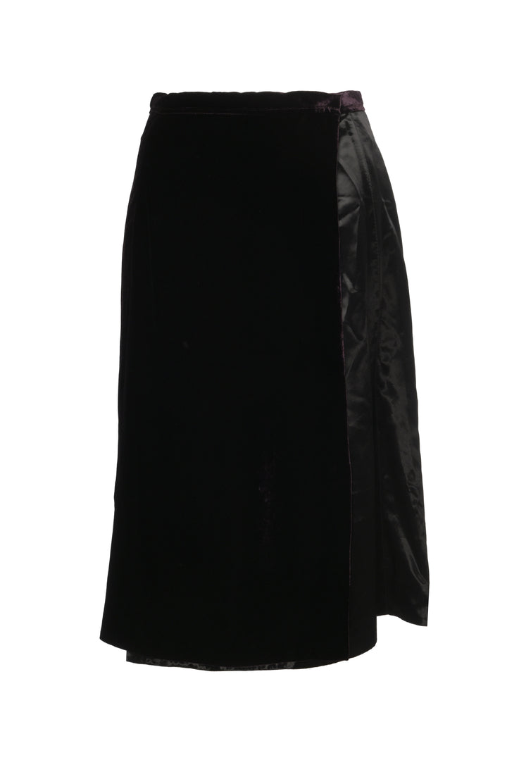 Marni Size 42 Velvet Wrap Skirt