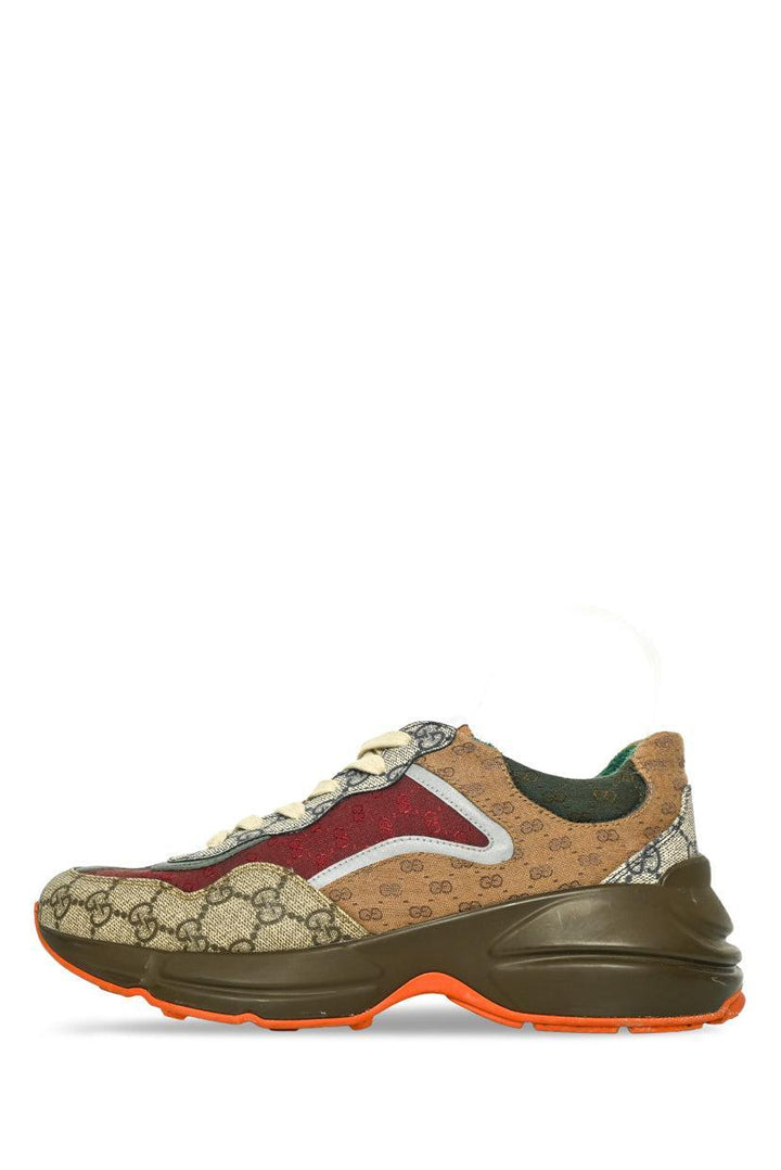 Gucci Size 6 Multicolour GG Monogram Rhyton Sneaker