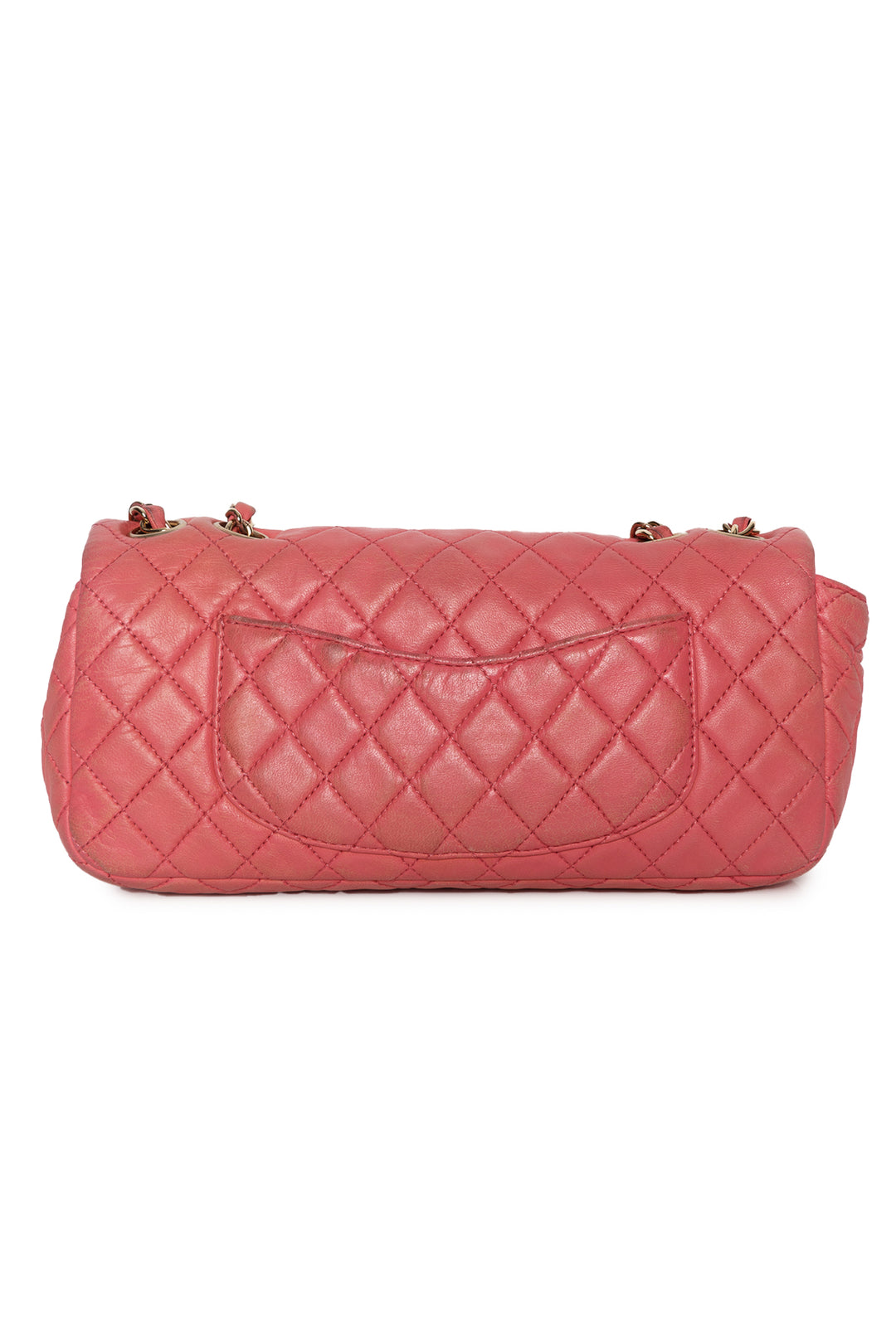 Chanel East West Valentine Charms Flap Shoulder Bag